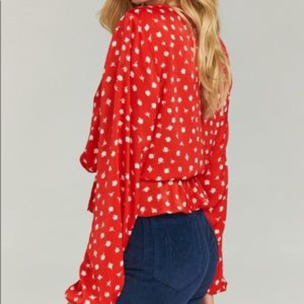Show Me Your MuMu Richie Top Red Floral Revolve - Picture 3 of 6